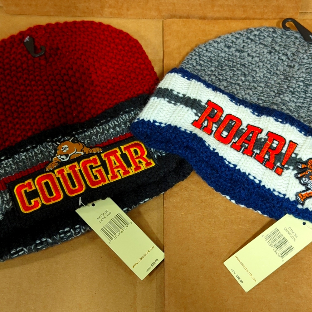 Cuffed Winter Beanie Hats(2) NEW